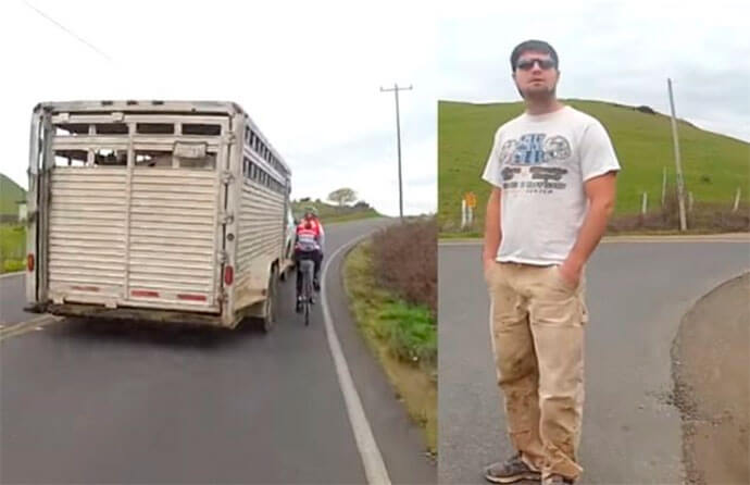Saiam da p*rra da estrada // Motoristas idiotas existem no mundo todo mesmo! motorista-tira-fina-de-ciclistas