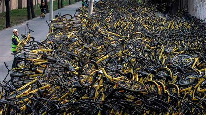Ofo Bicycles // Ideia “revolucionária” se tornou grande problema na Ásia
